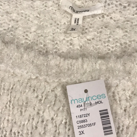 Plus 3X Stripe Cozy Lantern Sleeve Pullover - Picture 8 of 12